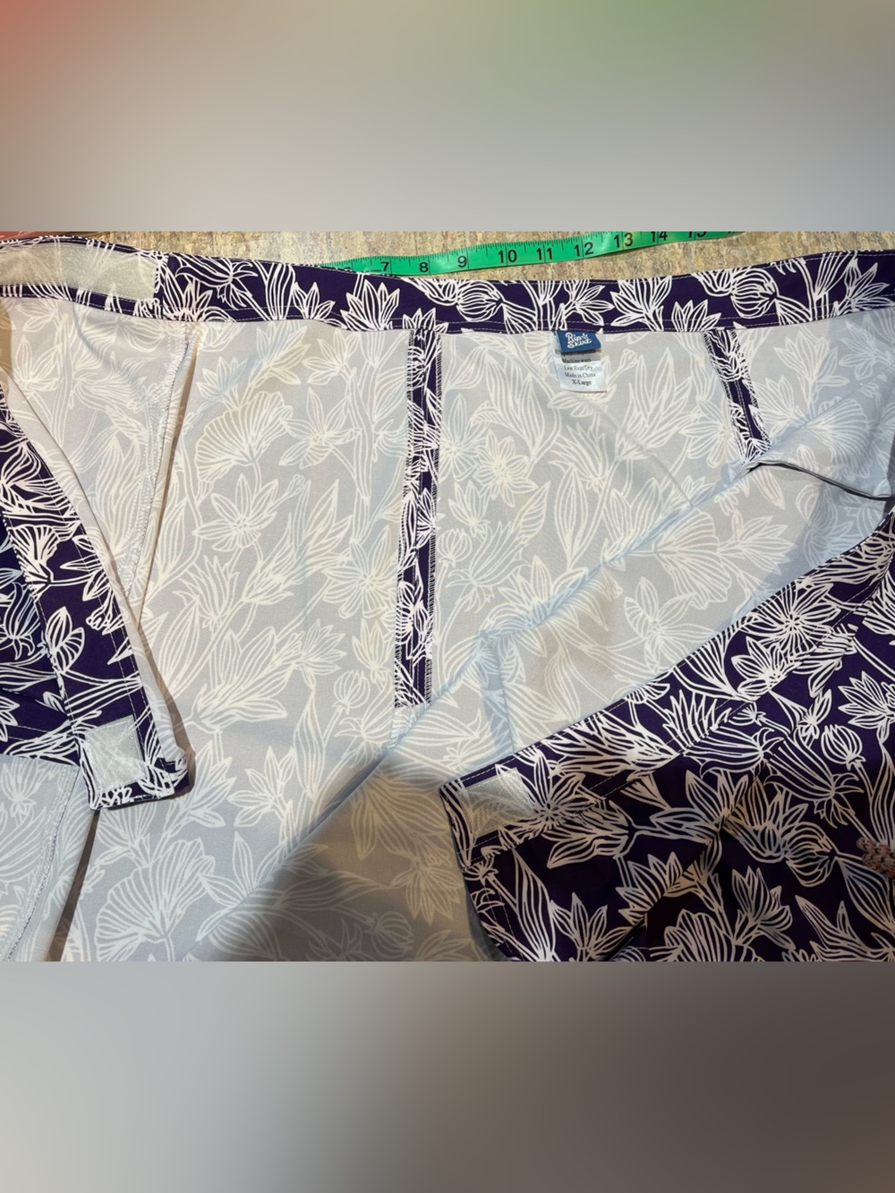 RIP SKIRT XL Floral Purple and White A-Line Skirt NWOT - Picture 7 of 8